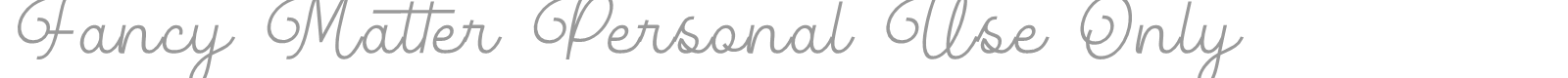 Fancy Matter font preview